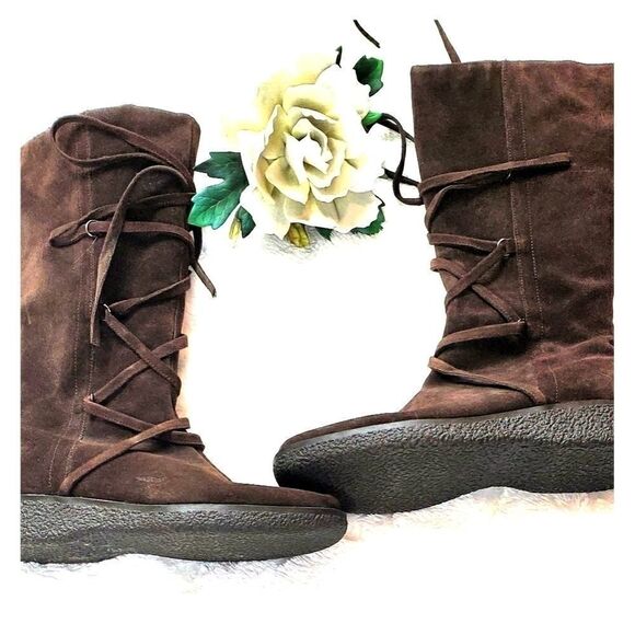 Steven Madden Tie Chocolate Brown Tall Boo… - Picture 1 of 6